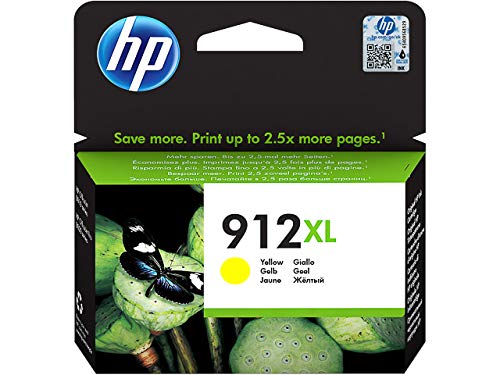 HP 912XL High Yield Yellow Original Ink Cartridge (3YL83AE) - Neuf