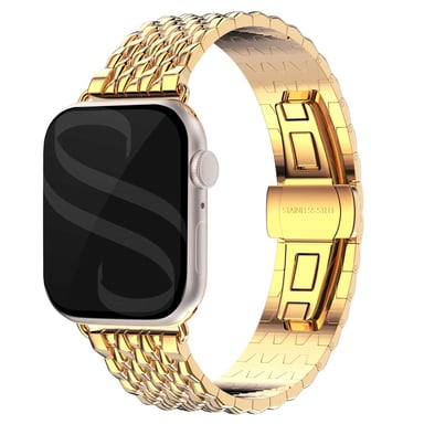 Selencia Bracelet dragon en acier pour Apple Watch | 38/40/41/42 mm - Doré