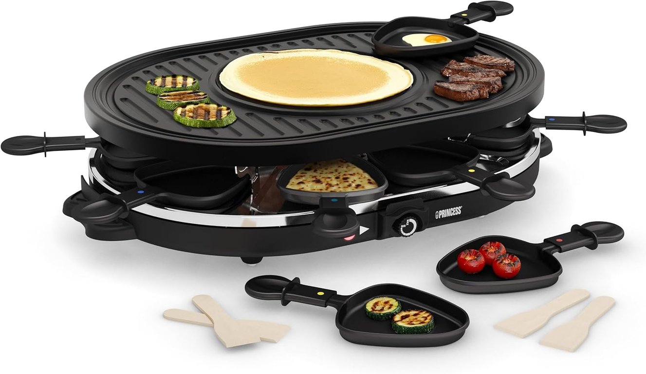 Raclette Grill Princess 162700 – 1200 Watt, 8 Personnes - vue 2