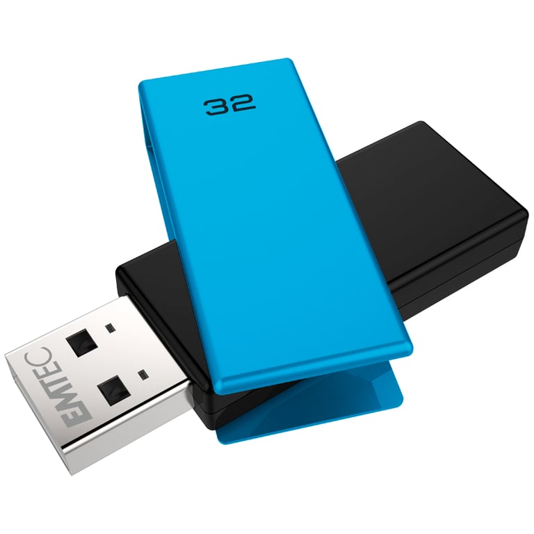 Emtec C350 Brick 2.0 lecteur USB flash 32 Go USB Type-A Noir, Bleu - Neuf