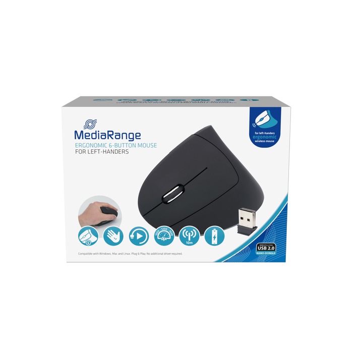 MediaRange MROS233 Bureau Gauche RF sans fil Optique 1600 DPI Neuf - vue 2
