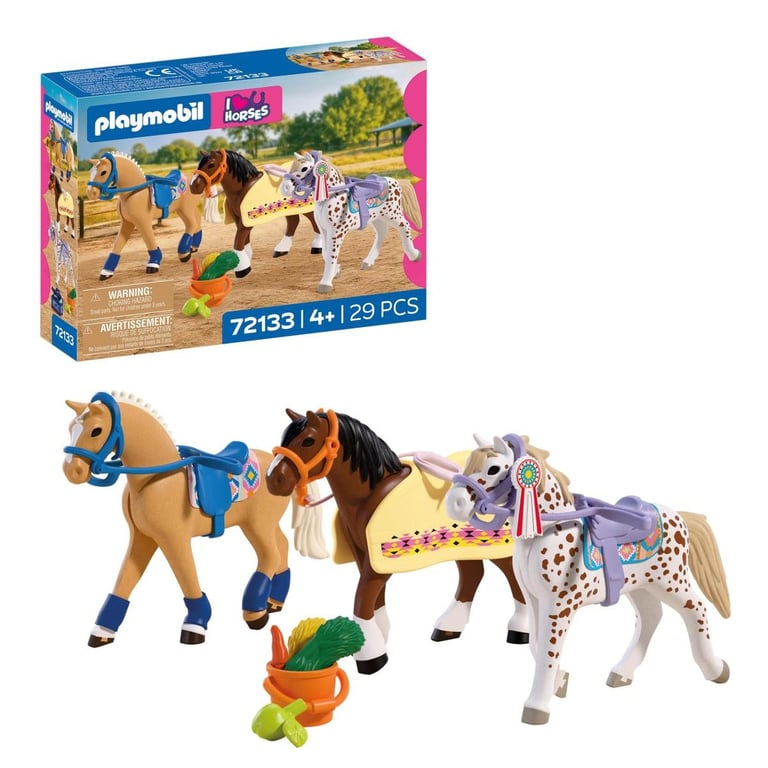 Playmobil I Love Horses / J'adore les chevaux 72133 Trois chevaux de concours - vue 2