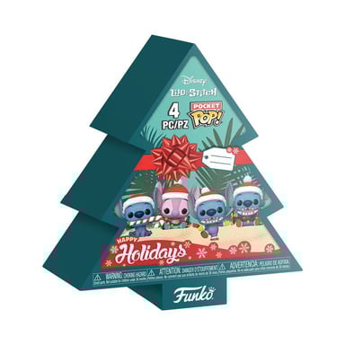 Figurine Funko Pocket Pop Stitch Holiday 4pk Tree box