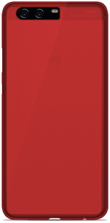 Coque silicone unie compatible Givré Rouge Huawei P10 Plus