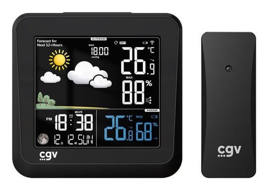 CGV 19001 estación meteorológica digital Negro LCD Batería