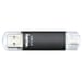 Clé USB ''Laeta Twin'', USB 3.0, 16 GB, 40 MB/s, noire