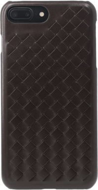 Custodia Treccia in vera pelle per Apple iPhone 6 Plus/6s Plus/7 Plus/8 Plus, Marrone