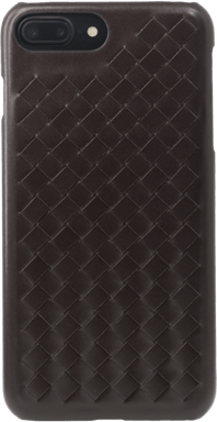 Funda de piel auténtica Treccia para Apple iPhone 6 Plus/6s Plus/7 Plus/8 Plus, Marrón