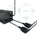 Cavo adattatore Nanocable per UPS C14 maschio a CEE7 femmina 16A 0,25m - Colore nero