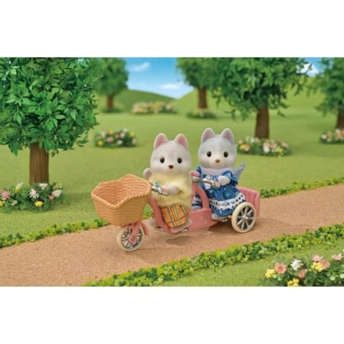 Sylvanian Families Les frères et soeurs husky et leur tandem - Epoch d'enfance Bleu - vue 8