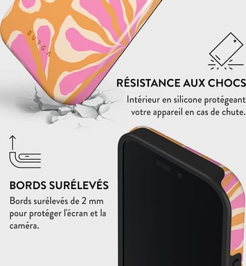 Burga Funda para iPhone 16 MagSafe Tough Shockproof Modelo Aloha Rosa