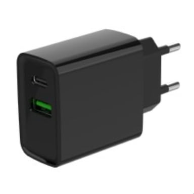 Gembird Chargeur secteur - 1x USB-C + 1x USB-A 20W (Noir)