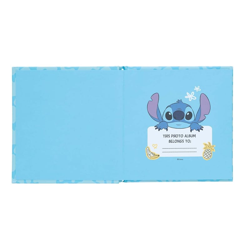 Album Photo Tropical Stitch 22 Pochettes Rigide 16x16cm Bleu - Neuf