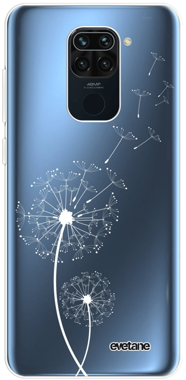 Evetane Coque Xiaomi Redmi Note 9 360 intégrale transparente Motif Pissenlit blanc Tendance