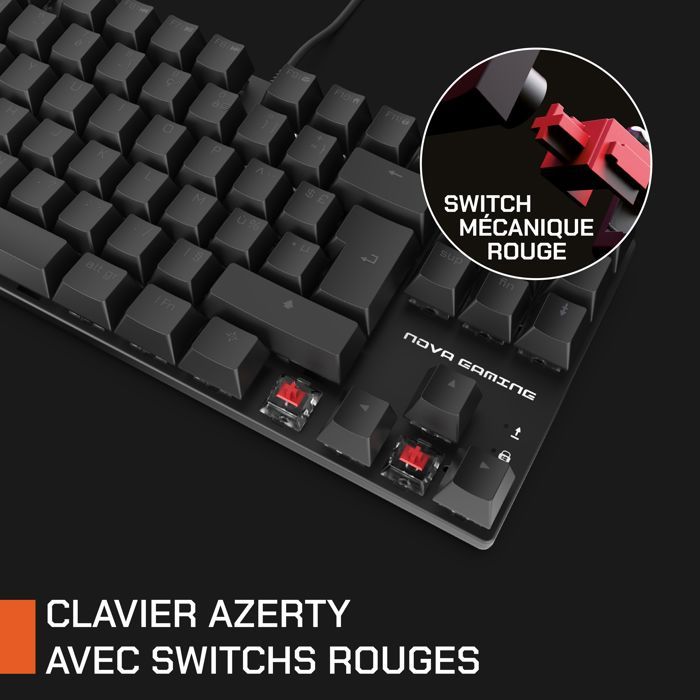 Clavier mécanique TKL RGB Gaming Nova NG306117 Sculptor - vue 3