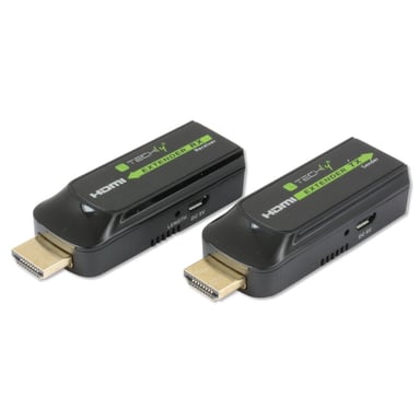Techly IDATA EXT-E70S extensor audio/video Transmisor y receptor de señales AV Negro