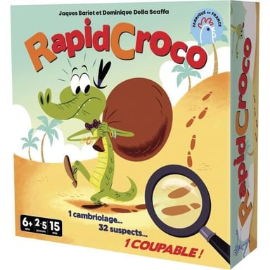 Asmodee Cocktail Games RapidCroco - Jeux de société - Jeux de Cartes - Jeux d'observation et de rapidité - Jeux Famille et Enfants à partir de 6 Ans - 2 à 5 Joueurs - Version française