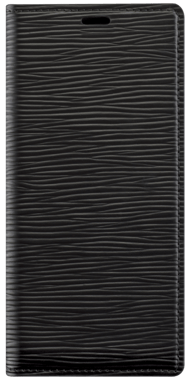 Diarycase 2.0 Funda de piel auténtica con soporte magnético para Samsung Galaxy S10, negro medianoche