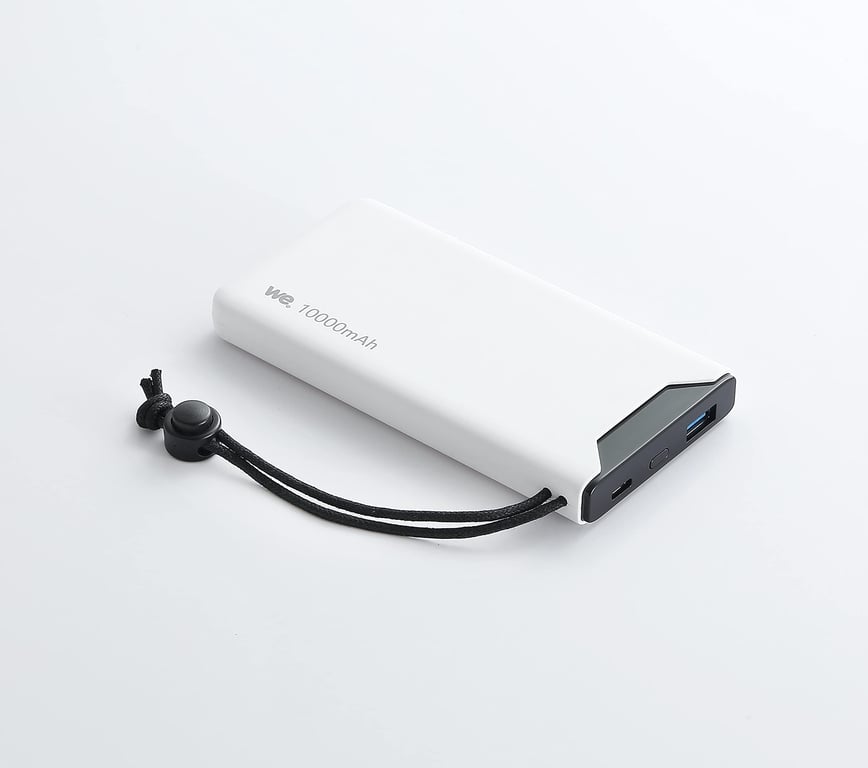 WE Batterie de secours Power Bank 10 000 mAh PD 1 port USB A 1 port USB C pour chargement simultané Neuf - vue 2