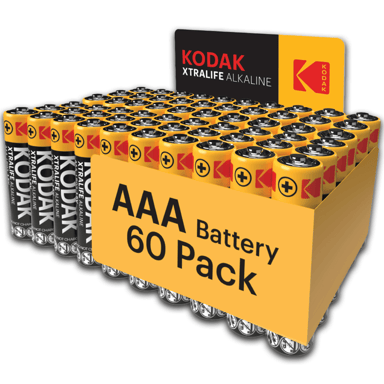 KODAK Xtralife Pilas AAA-LR3 Alcalinas 1.5V - Pack de 60