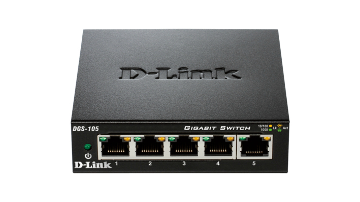 D LINK D-Link DGS 105 - Commutateur - non g&eacute;r&eacute; - 5 x 10/100/1000 - de bureau (pack de 2)