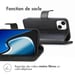 imoshion Étui de téléphone portefeuille pour Luxe Apple iPhone 15 - Noir
