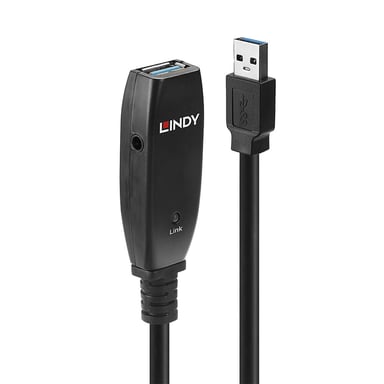 Lindy Rallonge active USB 3.0, Slim, 15m - Neuf