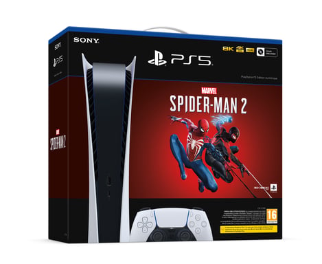 Consola Playstation 5 (Digital) y juego Spider-Man 2