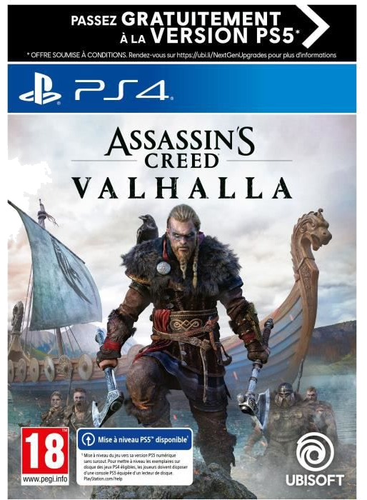 Assassin's Creed Valhalla Edition Standard Jeu PS4 (Upgrade gratuit vers PS5)
