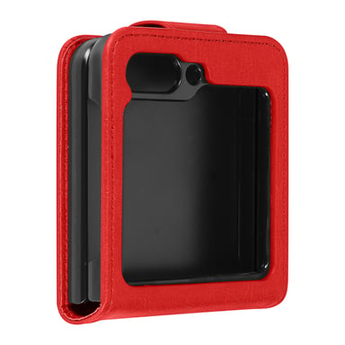 Funda tipo libro para Samsung Galaxy Z Flip 5 con Lengüeta Magnética Chesterfield Roja