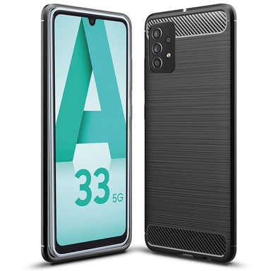 Samsung Galaxy A33 5G coque style carbone noir
