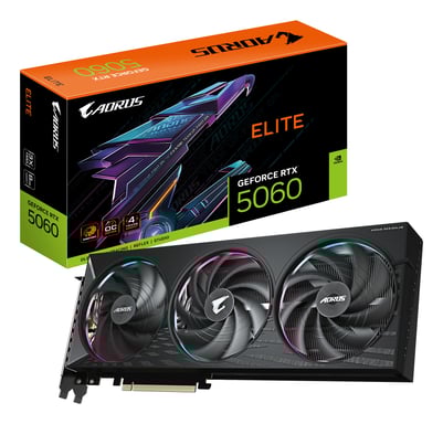 Tarjeta Gráfica Gigabyte AORUS GeForce RTX 5060 Elite- 8GB GDDR7