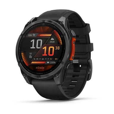 Garmin Fenix 8 3,56 cm (1.4'') AMOLED 47 mm Numérique 454 x 454 pixels Écran tactile Noir Wifi GPS (satellite)