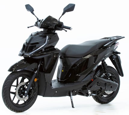 Urban80 - Scooter électrique 125cc - moteur 2500 W - batterie 72V 38.4Ah, noir brillant