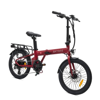 Bicicleta plegable Hygge Virum 2025 - Bicicleta eléctrica ligera | Sangría Roja
