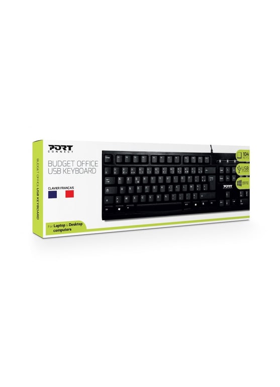 Port Designs 900753 clavier Bureau USB AZERTY Français Neuf