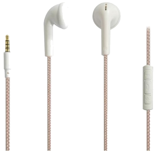 WE Écouteurs Intra-Auriculaires et Micro, Oreillettes Intra-Auriculaires  Filaires Cable Nylon Prise Jack 3,5mm