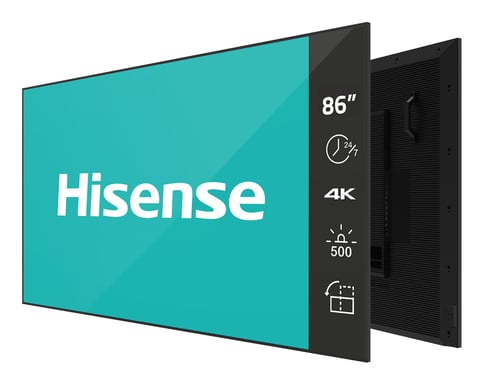Hisense 86DM66D Pantalla de visualización dinámica Cartel A digital 2,18 m (86'') Wifi 500 cd/m² Full HD Negro Android 11 24/7
