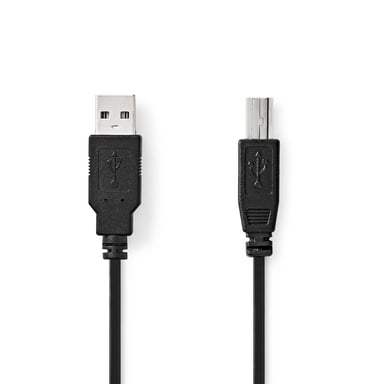 Nedis CCGL60100BK50 câble USB USB 2.0 5 m USB A USB B Noir - Neuf
