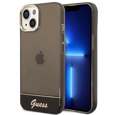Custodia Guess per iPhone 14 Plus 6,7'' nero traslucido