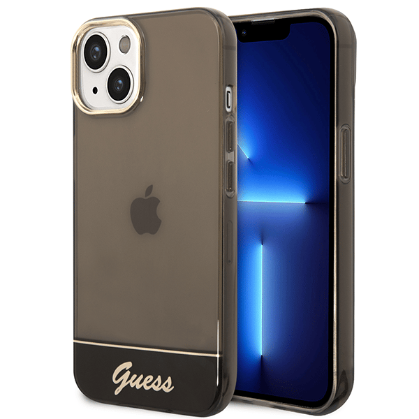 Guess Translucent - Coque pour iPhone 14 Plus (Noir) - 3666339088231