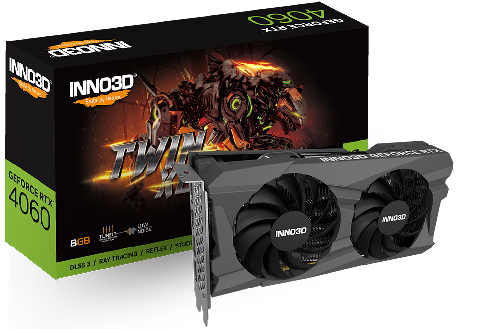 Inno3D Carte Graphique Nvidia GeForce RTX 4060 Twin X2 8Go Neuf - vue 3