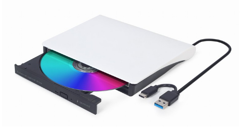 Lecteur optique Gembird DVD USB 031 BW DVD±RW USB Type C compact - vue 2