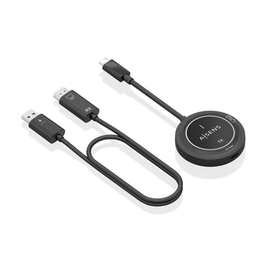 AISENS ASWL-H2KC30M004-BK extension audio/video Émetteur et récepteur AV Noir