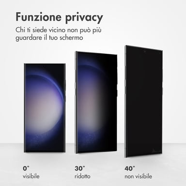 Accezz Protection d'écran en verre trempé Privacy pour Samsung Galaxy S23 Ultra