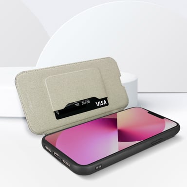 Akashi ALTFCUIRIP13BLK coque de protection pour téléphones portables 15,5 cm (6.1'') Housse Noir Apple (brand) iPhone 14 / 13
