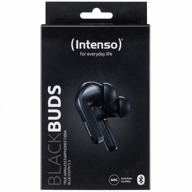 Intenso Black Buds T300A Écouteurs True Wireless Stereo (TWS) Ecouteurs Appels/Musique/Sport/Au quotidien USB Type-C Bluetooth Noir