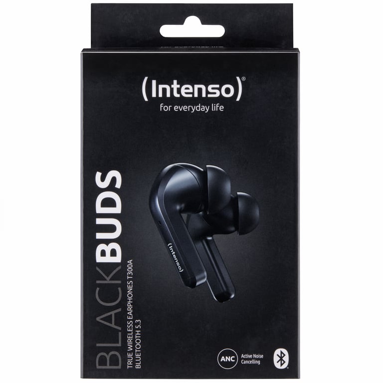 Écouteurs True Wireless INTENSO Buds T300A – Bluetooth 5.3, ANC, 35H Autonomie