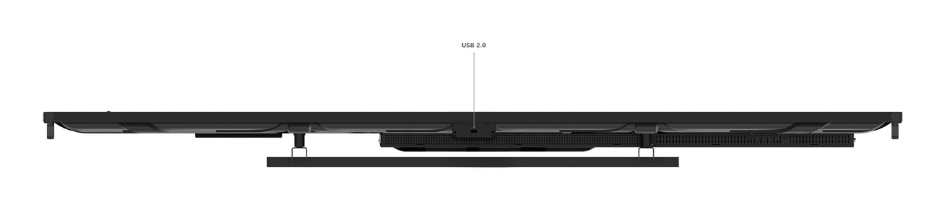 Lenovo ThinkVision T86 Écran LED 86 fixe écran tactile 3840 x 2160 4K @ 60 Hz VA 400 cdm² 4000:1 DisplayHDR 10 6.5 ms haut parleurs corbeau - vue 3