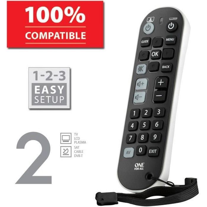 Télécommande One For All UNIVERSELLE 3 EN 1 URC 6820 Zaper+ - vue 2
